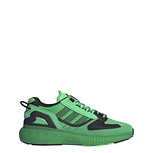 緑子 adidas Tênis masculino ZX 5K Boost, Verde semi gritante/verde